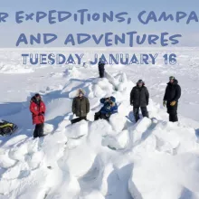 On a sea ice pressure ridge off Point Barrow, Alaska