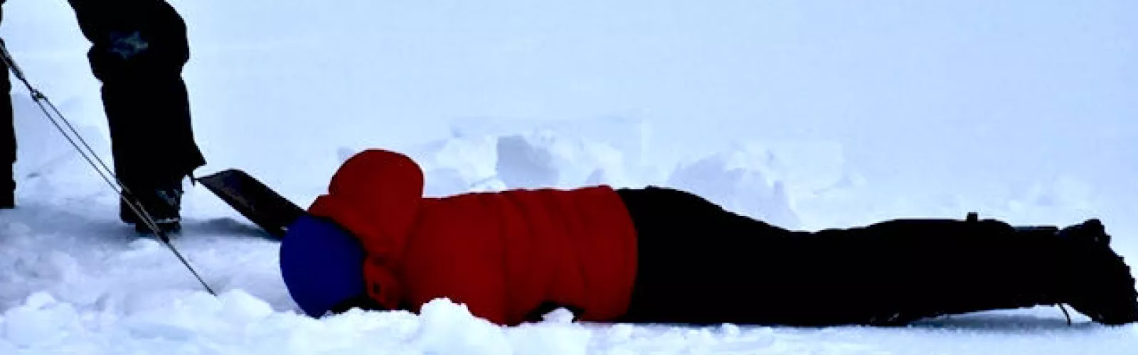 Sarah doing science in snow at Point Barrow